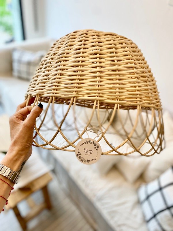 Producto - Lámpara ondas mimbre