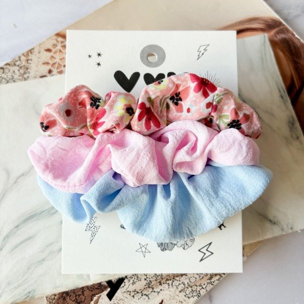 Producto - Set x 3 Scrunchies Little Flowers