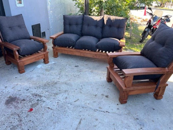 Producto - Juego de living 5 cuerpos con almohadones