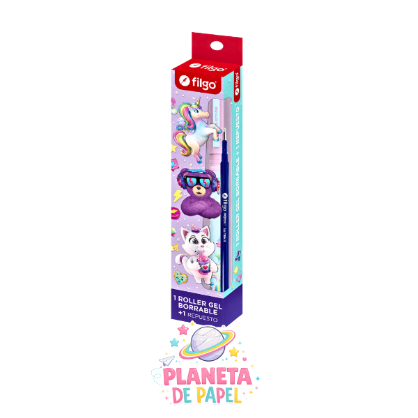 Producto - Boligrafo gel borrable Nena c/repuesto FILGO en caja