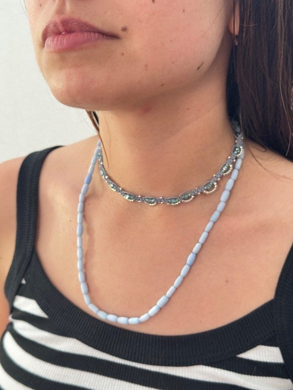 Producto - Collar  Piedra Celeste