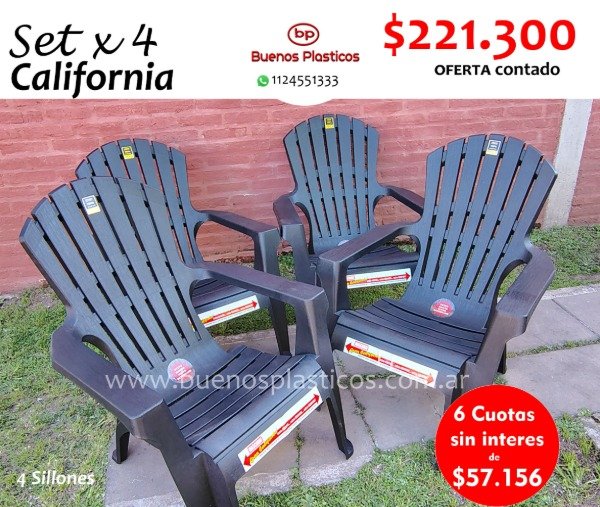 Producto - Set 4 california negros Mascardi