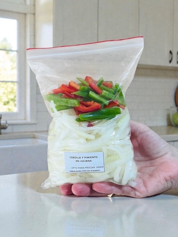 Producto - Cebolla y pimiento en juliana 300gr