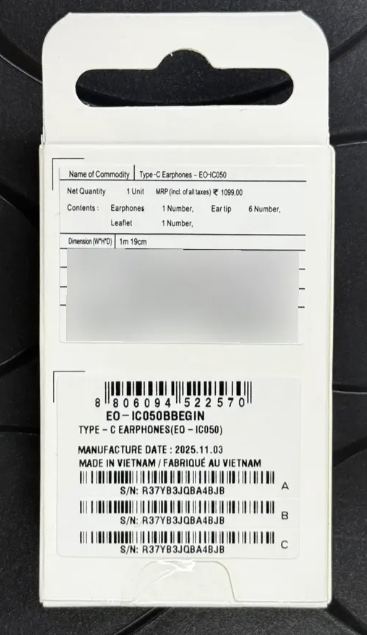 Producto - Auricular Samsung Tipo C Negro C/Caja - 4