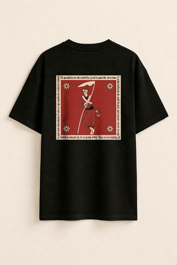 Muerte federal, oversize unisex negra dorsal