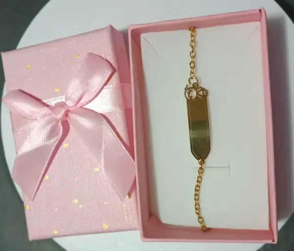 Producto - Pulsera Bebe Nena Dorada Personalizada - 2