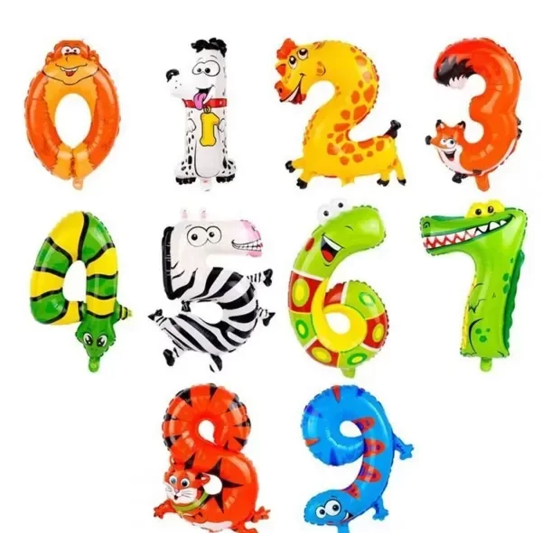 Producto - GLOBO NUMERO ANIMALES 32"