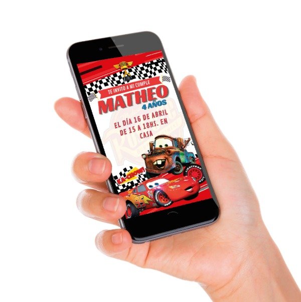 Producto - Invitación digital CARS / OPCIÓN 2 . EDITABLE EN CANVA