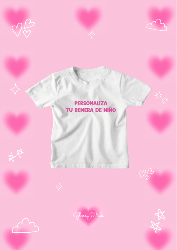 Producto - Personaliza tu remera para niño de algodón