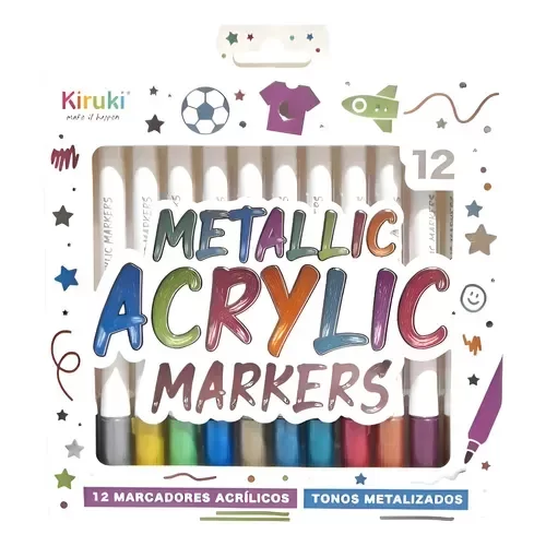 Producto - MARCADOR ACRILICO PASTEL-METALIZADOS-CLASSIC X12 KIRUKI