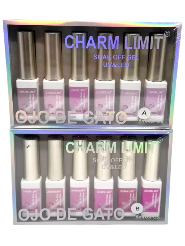 Producto - Esmalte ojo de gato Charm Limit Diamante Roto Caja 6u