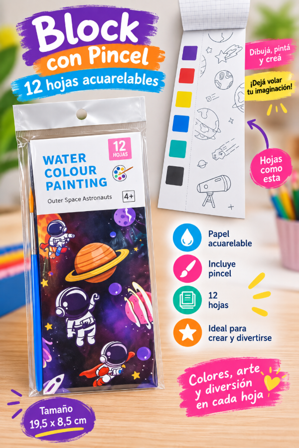 Producto - Librito acuarelable 12 hojas - 0