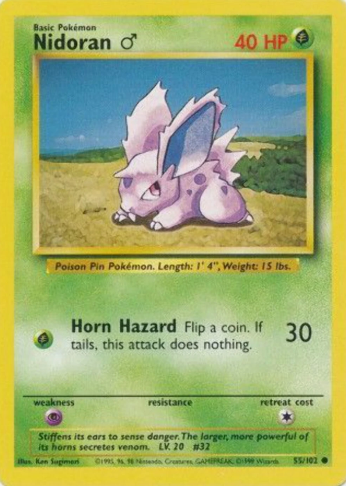 Producto - Nidoran (55/102) (Male) [Base Set Unlimited]