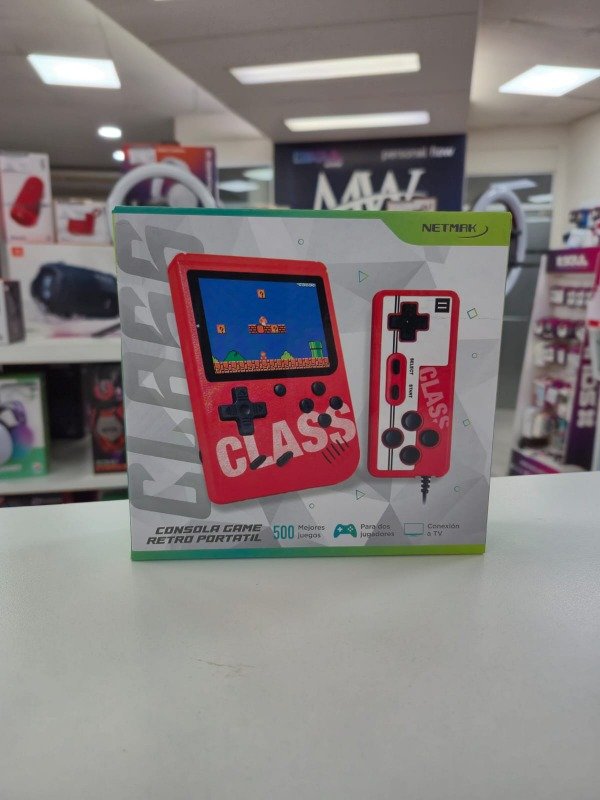 Producto - Consola Retro Gamer 8bit Portátil con 400 Juegos Class Netmak