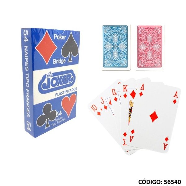 Producto - NAIPES POKER JOKER x54 CARTAS POKER
