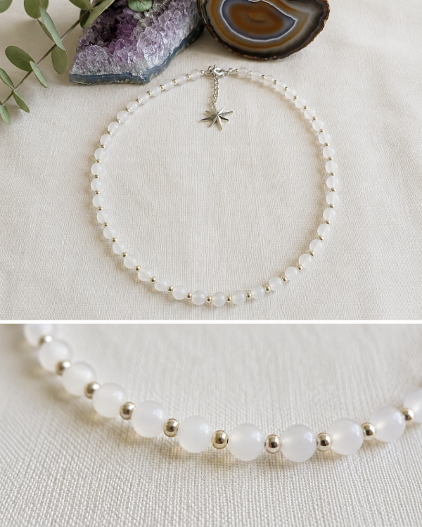 Producto - Gargantilla en Ágata blanca - 1