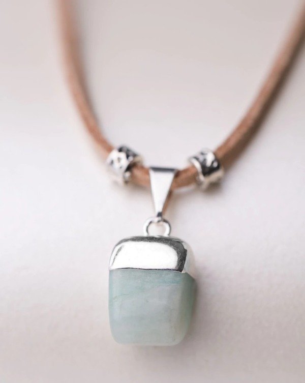 Producto - Collar dije amazonita