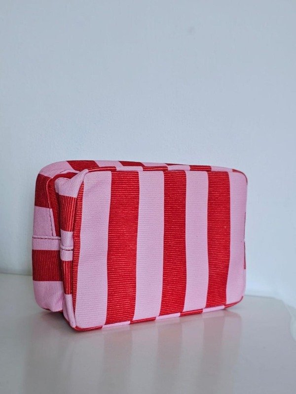 Producto - Neceser Rayas Rosa-Rojo - 0