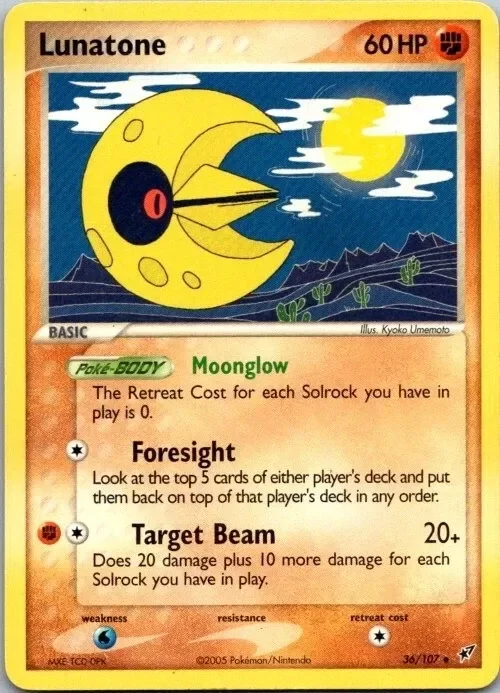 Producto - Lunatone 36/107 - EX Deoxys Pokemon Card TCG