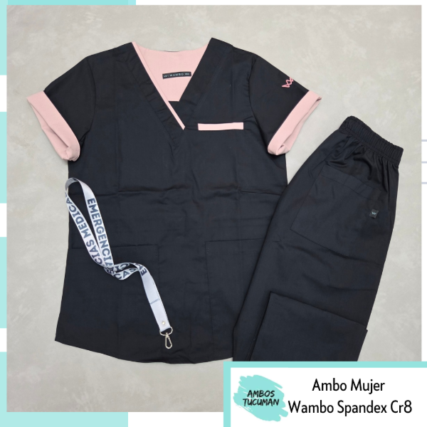 Producto - Ambo Wambo Indigo Spandex (Negro detalle Rosa) - 0