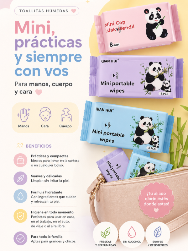 Producto - Toallitas humedas Mini Wipes Panda