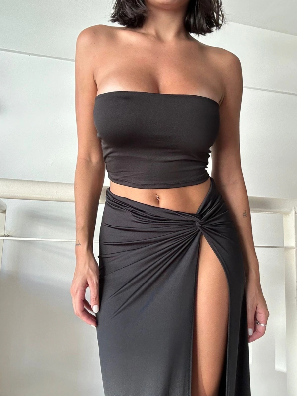 Producto - Pollera long open nudo - 2