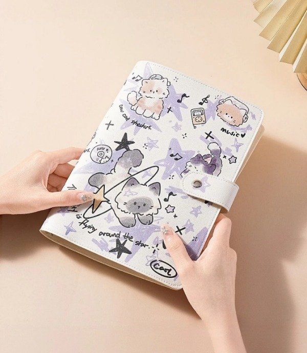Producto - Binder a5 Gatito Cuerina