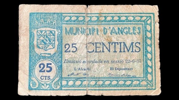 Producto - Guerra Civil Española. D-Angles (1937) 25 Centimos - 0