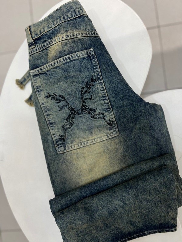 Pantalón baggy regulable oxidado customizado — imagen 3