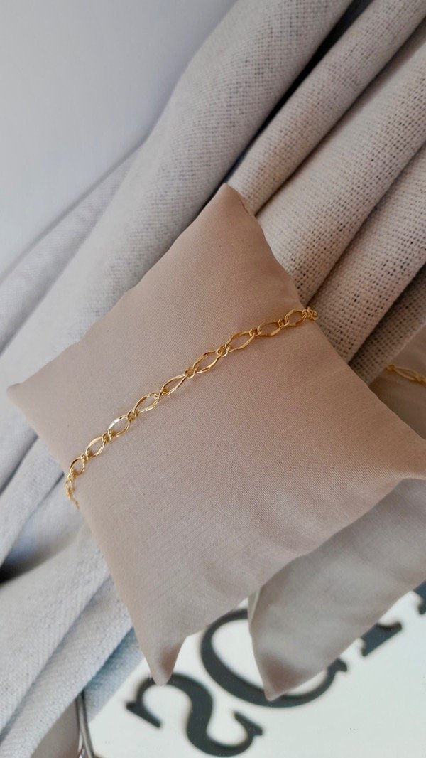 Producto - Pulsera masculina 1x1 masculina laminada en oro 18k
