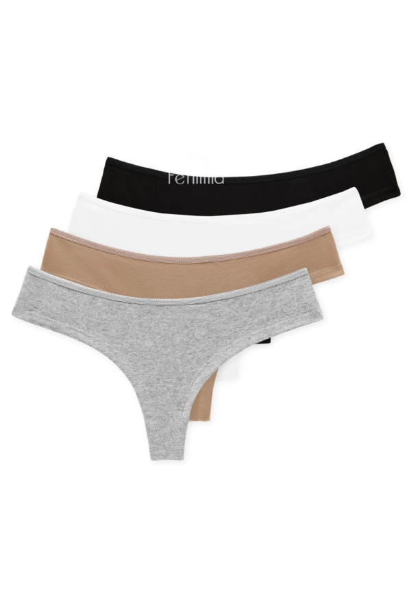 Producto - PACK X4 CULOTTE LESS DE ALGODON LISOS Art. 76328 (Talle 2, 3, 4) - 0