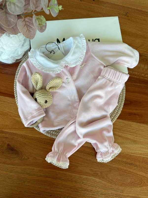 Producto - Campera BB Plush Doble Rosa