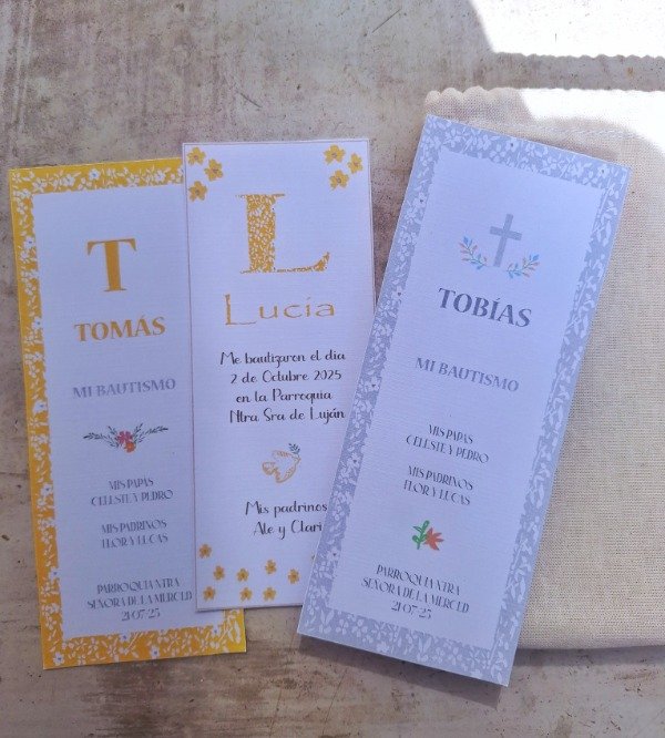 Producto - Estampita Bautismo "Tobi" - 5