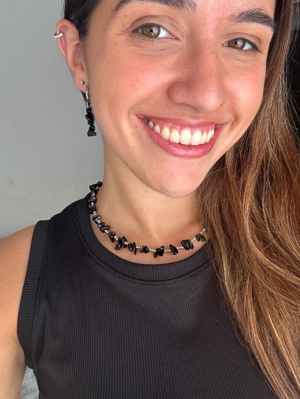 Producto - Aros Mailu Obsidiana