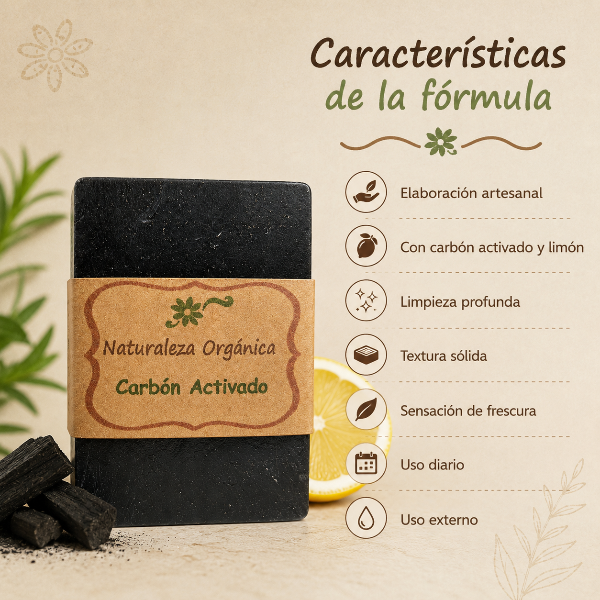 Producto - Jabón de Carbón Activado - Limpieza Profunda, Detox y Frescura Renovada - 5