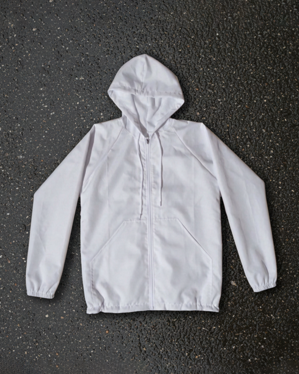 Producto - Campera Impermeable Rompevientos - Blanca
