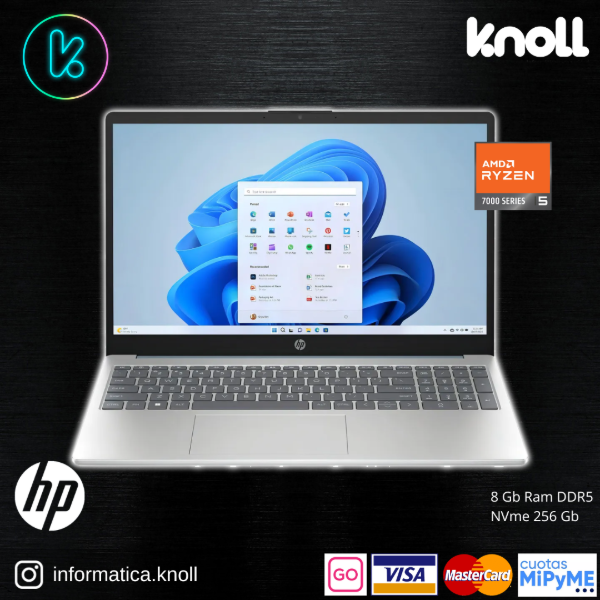 Producto - Notebook HP 15-FC0037WM RYZEN 5-7520U