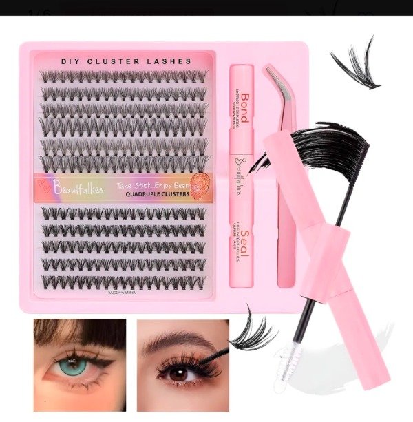 Producto - Kit pestañas con pegamento(beautfulkes)