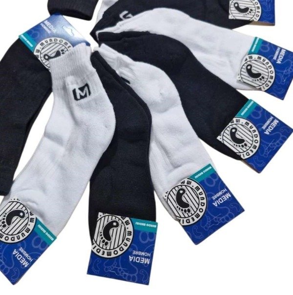 Producto - 9020 - Mundo Medias - Tennis Lisas de Toalla x3