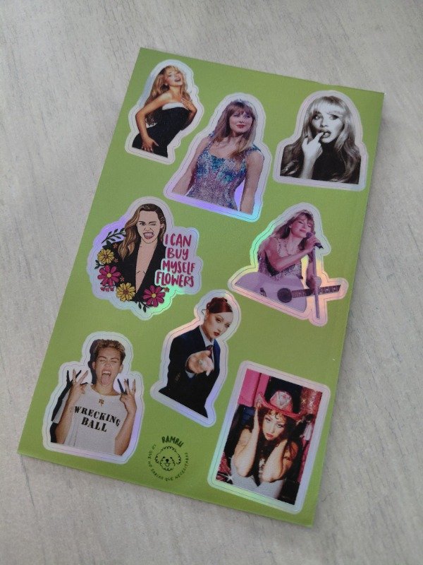Producto - Planchitas de stickers - Música pop #004