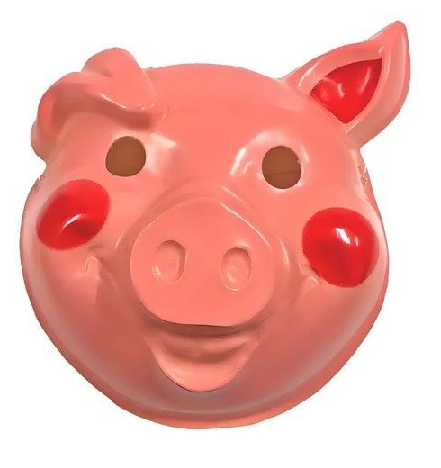 Producto - Máscara plástico chanchito x6u.