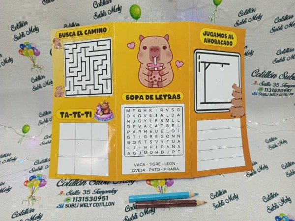 Producto - TRIPTICO DIDACTICO CON JUEGOS