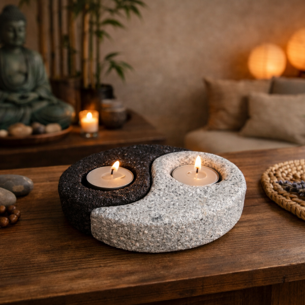 Producto - Porta Vela Yin Yang Chico