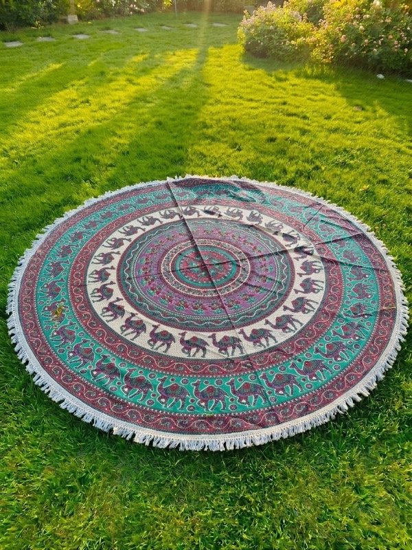 Producto - Manta circular con flecos - 0