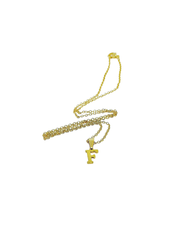 Producto - Inicial dorada pequeña letra F