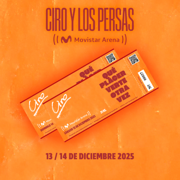 Producto - Entrada de Recuerdo - Ciro y Los Persas en el Movistar Arena (Diciembre 2025)