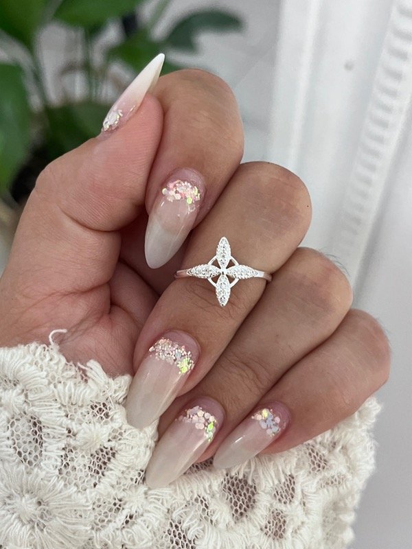 Producto - Anillo flor cuatro pétalos nro 13