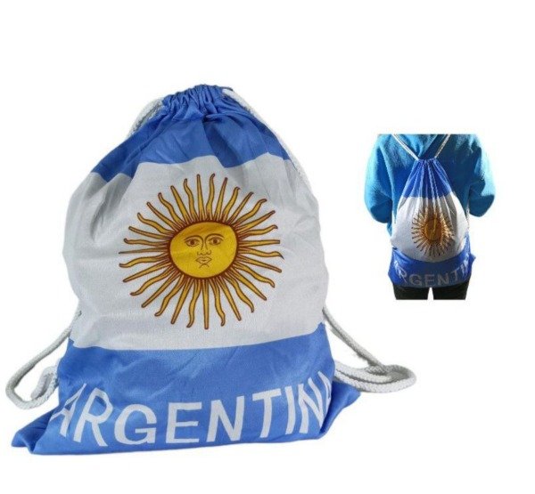 Producto - MD029 BOLSITO MOCHILA DE TELA ARGENTINA CON CORDON