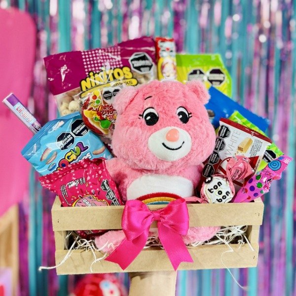 Producto - Canasta Osito Cariñosito Alegrosita + golosinas