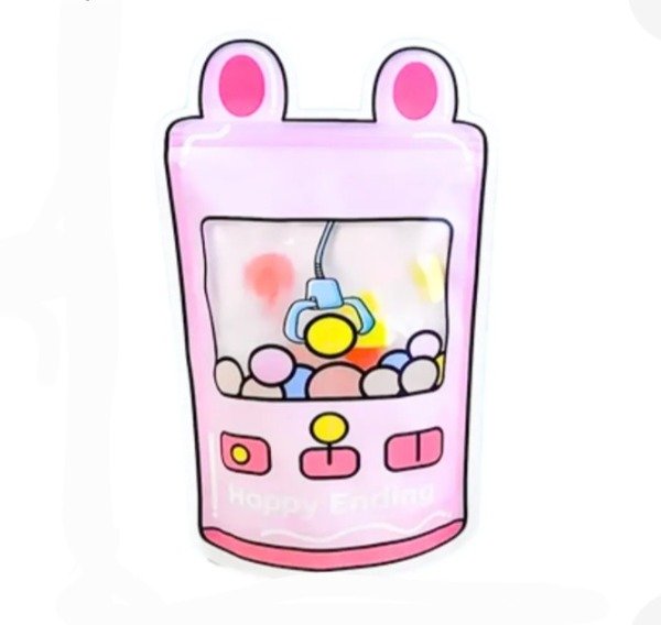 Producto - Bolsa ziplot rosa con orejas 16x26cm x5 unidades